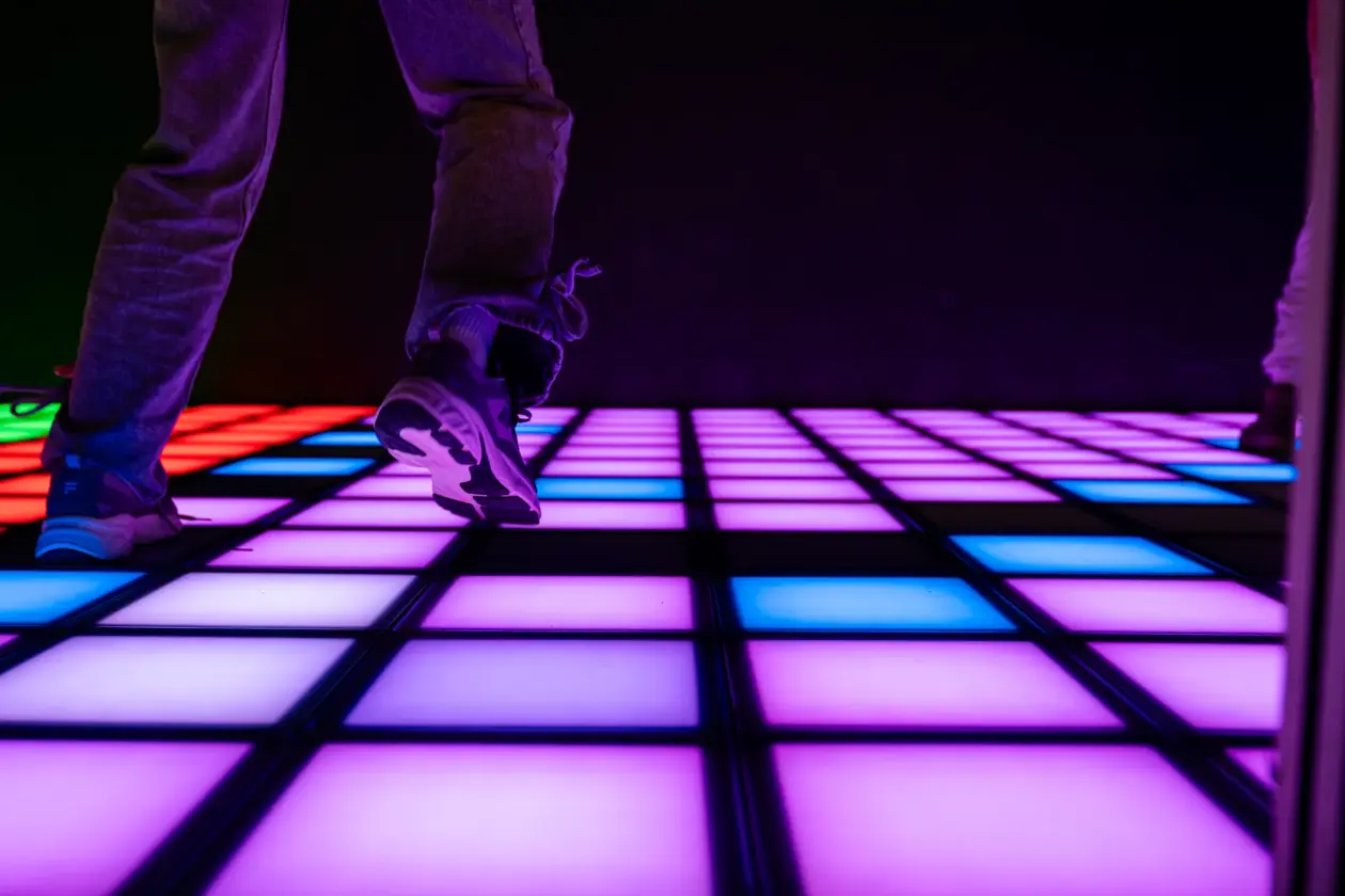 Pixel Play bij Gamecity Zoetermeer met led vloer.